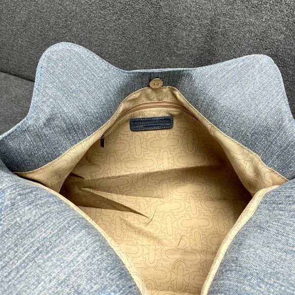 TRUE RELIGION Denim Pocket Horseshoe Logo Shoulder Crossbody Bag Light Blue - Picture 11 of 14